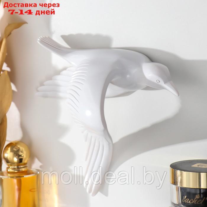 Сувенир полистоун настенный декор "Чайка, крылья вниз" белый 17,5х20 см - фото 2 - id-p206811118