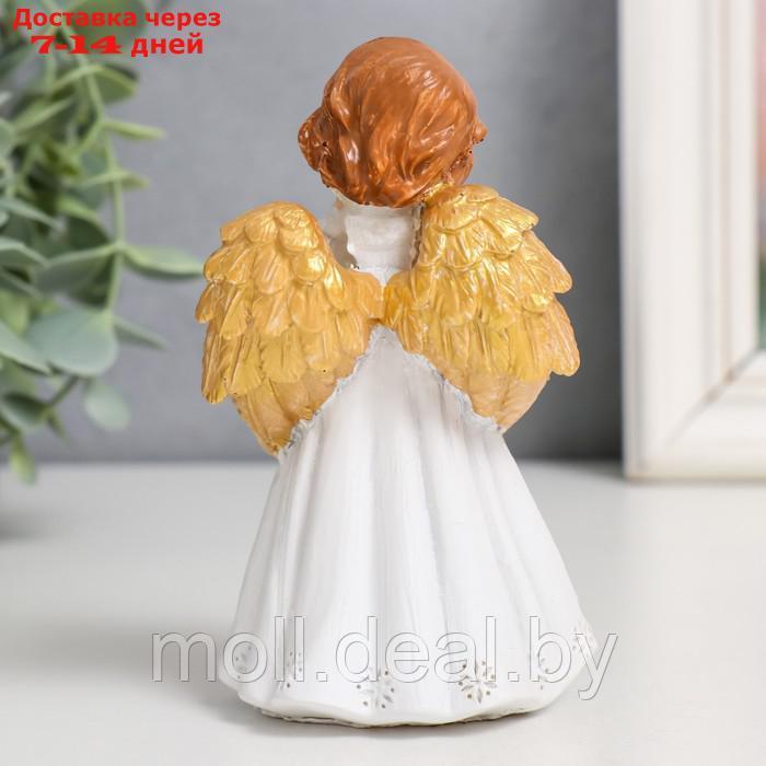 Сувенир полистоун "Праздничный ангел в белом платье" золотые крылья МИКС 7,5х6х12 см - фото 5 - id-p206811119
