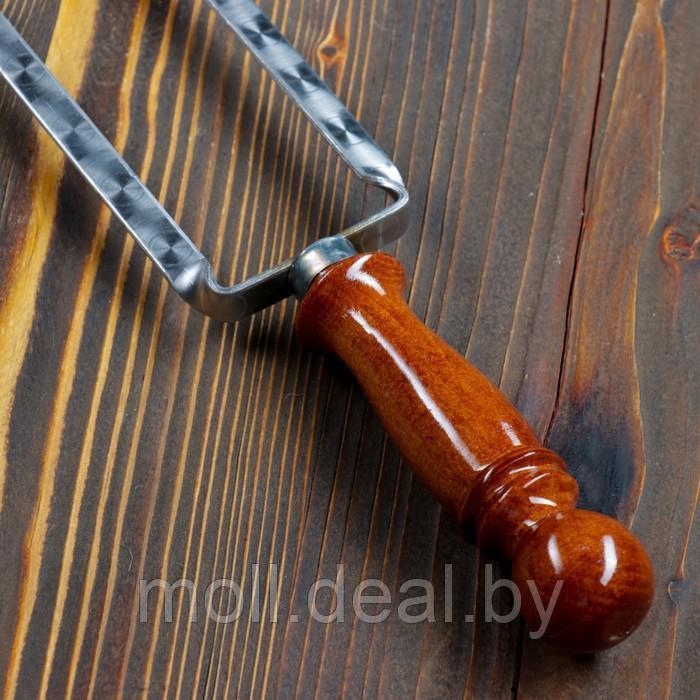 Двойной вилка-шампур с деревянной ручкой, 40 см - фото 3 - id-p206811200