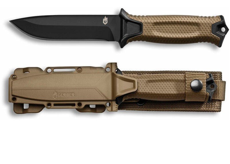 Нож Gerber Unisex G1059 Strongarm с фиксированным лезвием и ножнами в комплекте, олива / коричневый, 24 см - фото 1 - id-p206878612