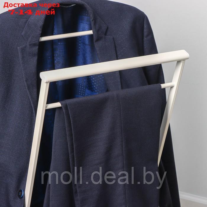 Вешалка костюмная "Контур", 44×31×98 см, цвет белый - фото 6 - id-p206810311