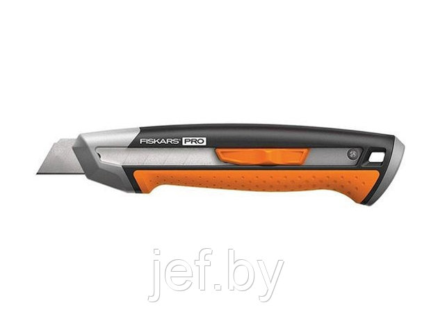 Нож с выдвижным сменнымлезвием 18мм CarbonMax FISKARS 1027227, фото 2