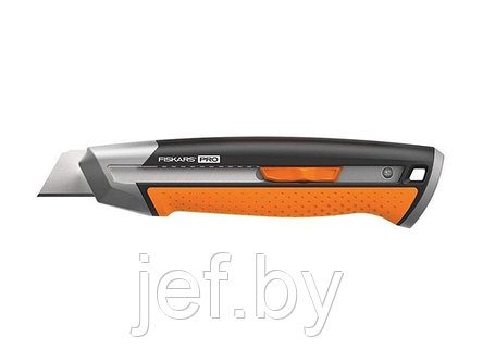 Нож с выдвижным сменнымлезвием 25мм CarbonMax FISKARS 1027228, фото 2