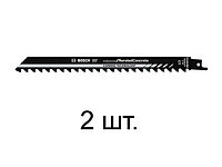 Пилка сабельная по газосиликату S1141НМ (2 шт.) BOSCH (пропил прямой, грубый, Carbide Technology, шлифованные