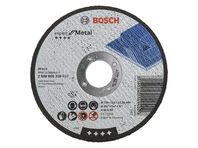 Круг отрезной 115х2.5x22.2 мм для металла Expert BOSCH - фото 1 - id-p206883600