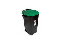 Контейнер для мусора пластик. 120л (зел. крышка) TAYG