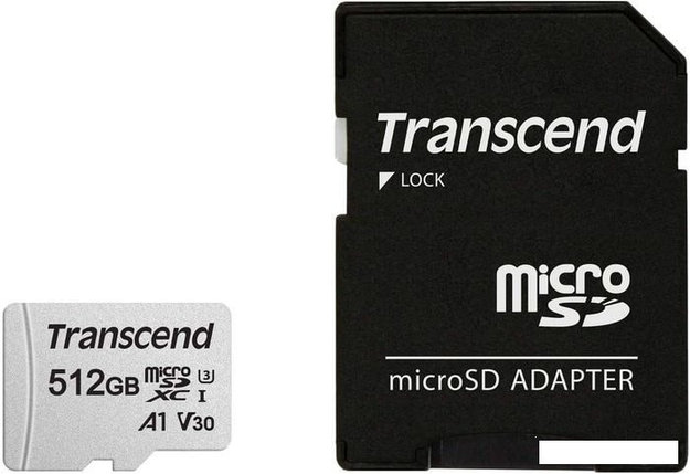 Карта памяти Transcend microSDXC 300S 512GB (с адаптером), фото 2