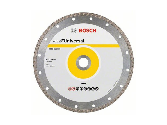 Алмазный круг 230х22 мм универс. Turbo ECO UNIVERSAL BOSCH (сухая резка) - фото 1 - id-p206892899