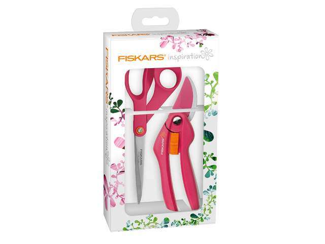 Набор инструмента (секатор+ножницы) FISKARS Inspiration Ruby - фото 1 - id-p206893141