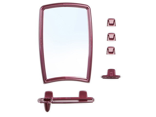 Набор для ванной Berossi 41 (Беросси 41), рубиновый перламутр, BEROSSI (Изделие из пластмассы. Размер зеркало - фото 1 - id-p206892254
