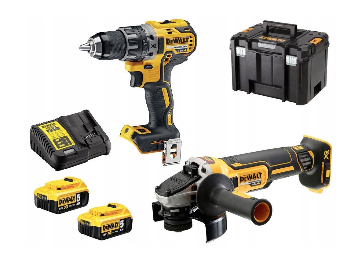 Набор DeWalt DCK2020P2T-QW -- болгарка DCG405 + шуруповерт DCD791 + аккумуляторы 2x5.0Ah + кейс - фото 6 - id-p206893755