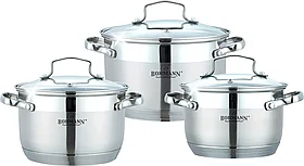 Набор кастрюль Bohmann BH-71903 (2.1л/2.9л/3.9л)