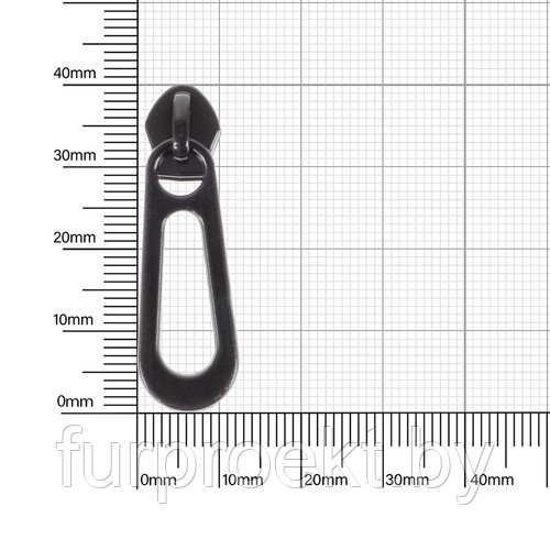 Бегунок № 5 coating black на витую молнию 16522 4,1