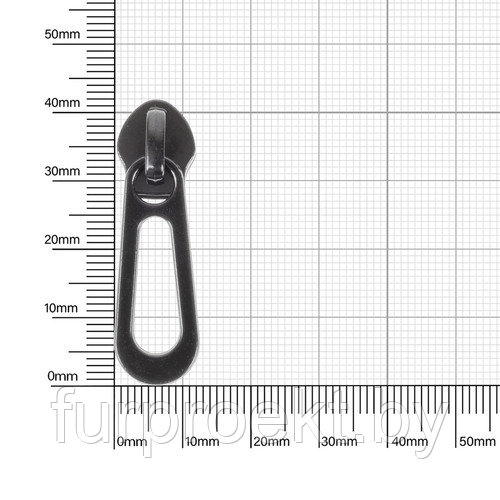 Бегунок № 8 coating black на витую молнию 16522 5,2