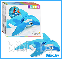Детский надувной плотик с ручками Дельфин intex Интекс плавательный круг для купания плавания детей 58523NP