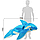 Детский надувной плотик с ручками Дельфин intex Интекс плавательный круг для купания плавания детей 58523NP, фото 2