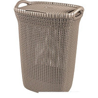 Корзина бельевая KNIT LAUNDRY HAMPER BROWN STD  57L,тёмно-коричневый.