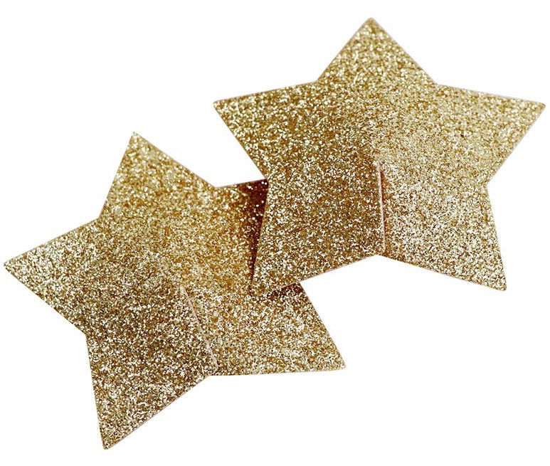 Блестящие пэстисы-звезды золотого цвета - фото 1 - id-p206902930