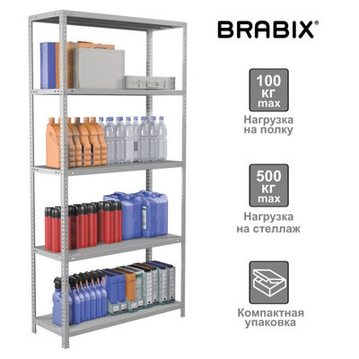 Стеллаж металлический Brabix MS KD-200/40-5 (S240BR244502) - фото 1 - id-p206904253