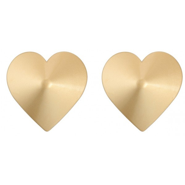 Золотые металлические пэстисы сердечки - фото 1 - id-p206902941