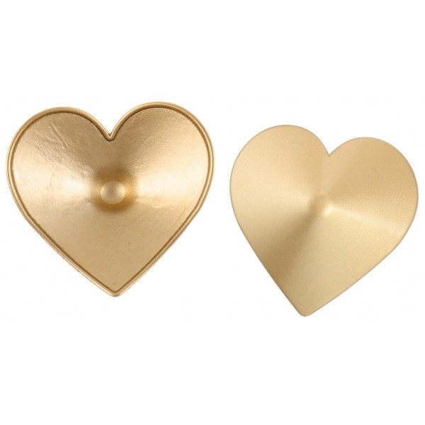 Золотые металлические пэстисы сердечки - фото 3 - id-p206902941