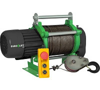 Лебедка электрическая (500/1000кг, 100/50м, U=380v, P3, 50HZ) EURO-LIFT KCD 00019830