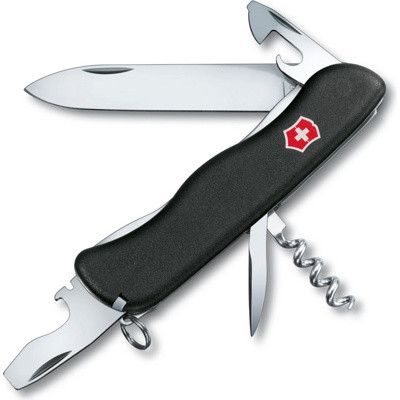 Нож перочинный Victorinox Nomad 0.8353.3 111мм с фиксатором 11 функций нейлоновая рукоять черный - фото 1 - id-p206915464