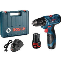 Аккум. дрель-шуруповерт BOSCH GSR 120-LI в чем. (10.8 В, 2 акк., 1.5 А/ч Li-Ion, 2 скор., 30 Нм, шурупы до 7