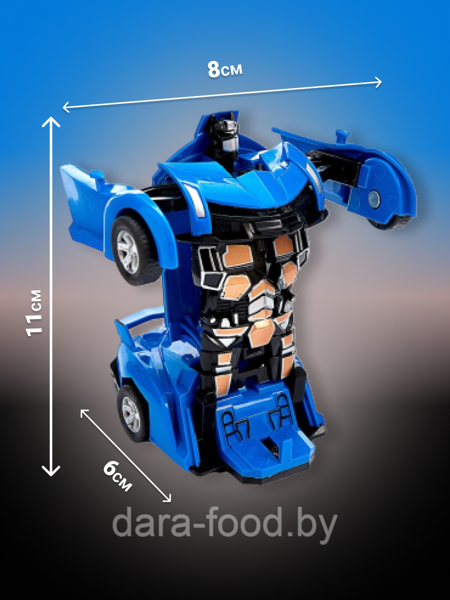 Робот инерционный «Спорткар», трансформируется автоматически, цвета МИКС/ 1 шт. - фото 3 - id-p206934760