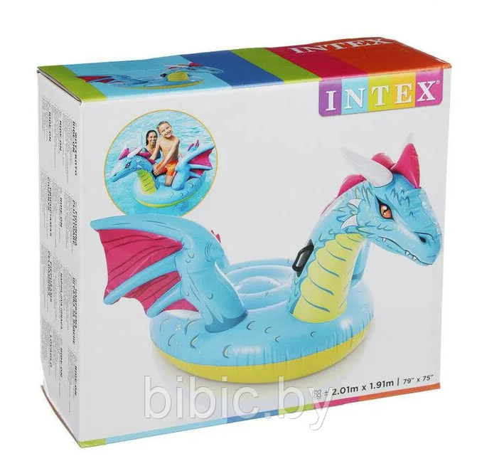 Детский надувной плотик с ручками "Дракон" intex Интекс плавательный круг для купания плавания детей 57563NP - фото 2 - id-p206977901