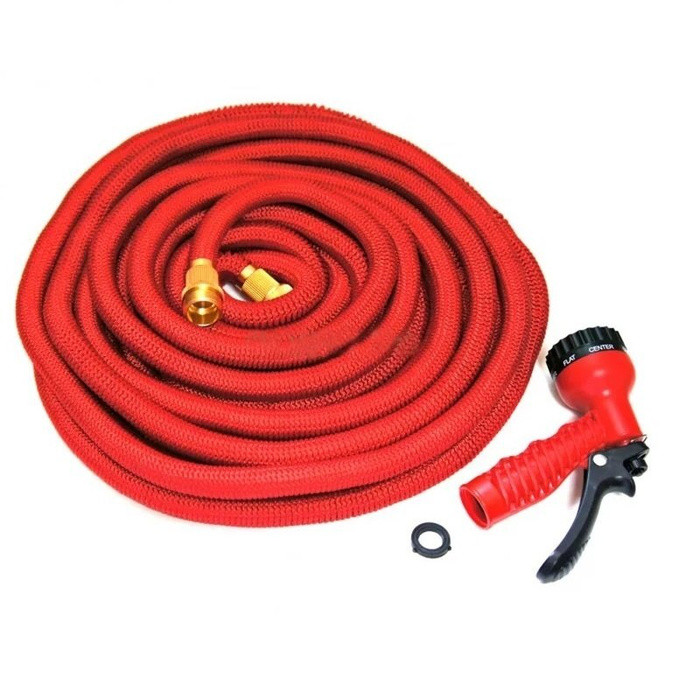 Шланг саморасширяемый садовый для воды Magic Garden Hose (7,5m - 37m) с пулевизатором + подарок - фото 2 - id-p206978984