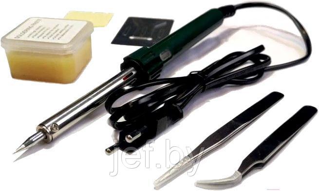 Паяльник электрический с набором инструментов и аксессуаров 6 предметовв сумке ROCKFORCE RF-8272-6 - фото 1 - id-p206979240