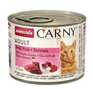 Консервы для кошек Animonda CARNY Adult говядина, индейка, креветки 200 гр (83708)