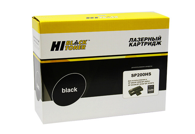 Картридж Hi- Black для Ricoh Aficio SP200N/SP202SN/SP203SFN, 2.6K (HB-SP200HS)