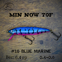 Воблер SHINDIN Min Now 70F (6,4g/0,4-0,6m) Цвет #10 Blue Marine