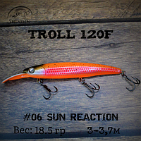 Воблер SHINDIN Troll 120F (18g/2-3,5m) Цвет #06 Sun Reaction