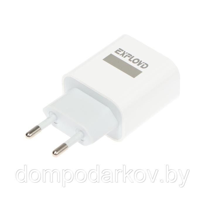 Сетевое зарядное устройство Exployd EX-Z-1378, USB-C, 3 А, PD, 20 Вт, Lightning, белое - фото 2 - id-p206980612