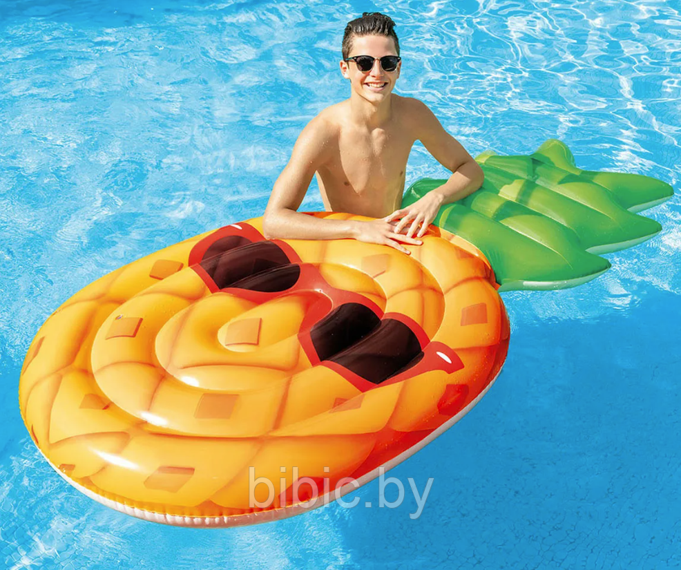 Надувной матрас Веселый ананас для детей взрослых 58790EU INTEX плавательный Интекс для купания плавания - фото 2 - id-p206980770