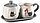 Набор сервировочный доломитовый «Уютные коты» 2 предмета (молочник 270 мл, сахарница 310 мл), фото 3