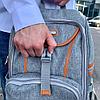 Спортивный стильный рюкзак OMASKA с USB / термо / непромокаемое отделение, серый, фото 6