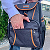 Спортивный стильный рюкзак OMASKA с USB / термо / непромокаемое отделение, серый, фото 7
