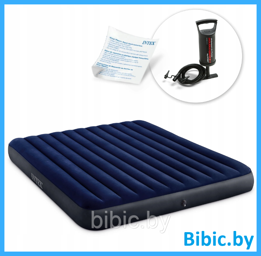 Надувной матрас Classic Downy Airbed Intex Интекс 64755 плавательный универсальный для купания плавания и сна - фото 1 - id-p206983585