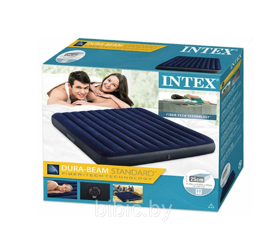 Надувной матрас Classic Downy Airbed Intex Интекс 64755 плавательный универсальный для купания плавания и сна - фото 3 - id-p206983585