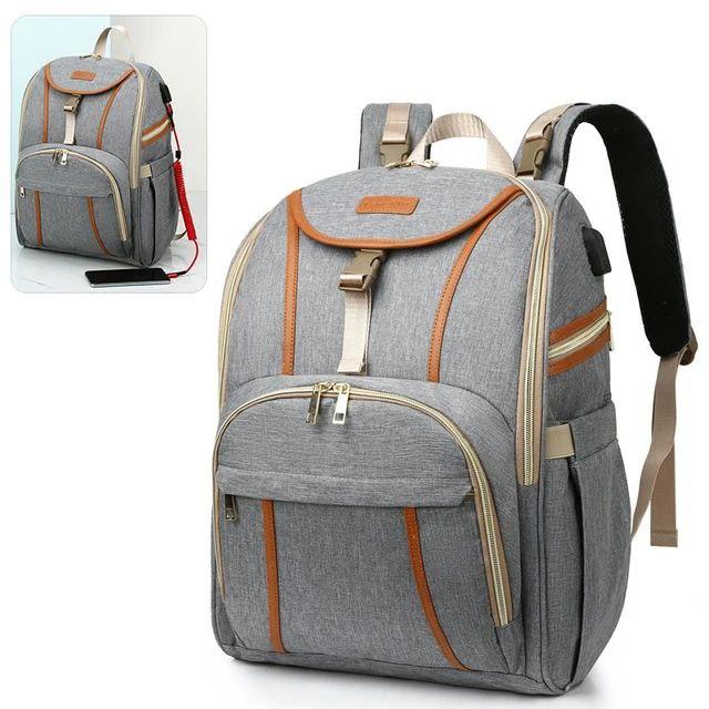Спортивный стильный рюкзак OMASKA с USB / термо / непромокаемое отделение, серый - фото 10 - id-p206983590
