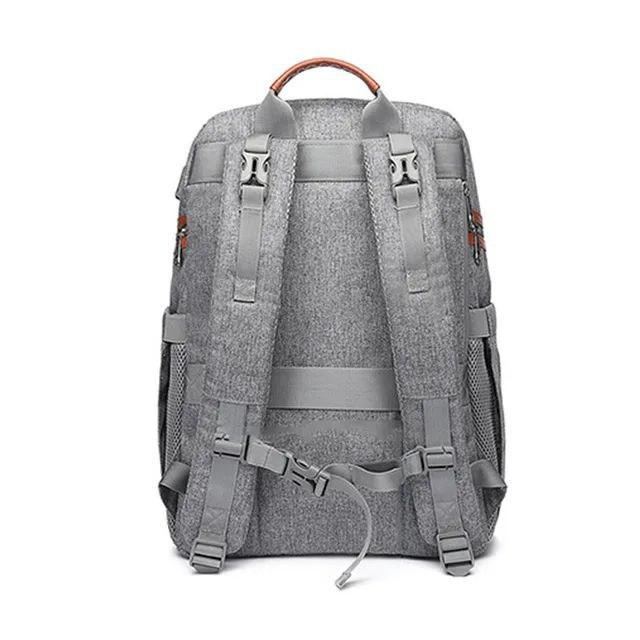 Спортивный стильный рюкзак OMASKA с USB / термо / непромокаемое отделение, серый - фото 5 - id-p206983590