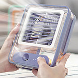 Настольный мини - вентилятор - увлажнитель Light air conditioning MINI FAN беспроводной  / Кондиционер 2в1, фото 3
