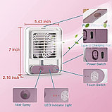 Настольный мини - вентилятор - увлажнитель Light air conditioning MINI FAN беспроводной  / Кондиционер 2в1, фото 6