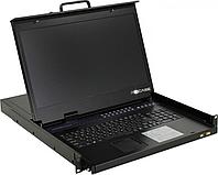 ProCase E1916HD Консоль однорельсовая , КВМ 16 порт, LCD 19'', single rail console KVM 16 port, LCD D-Sub,