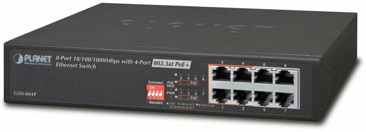 Коммутатор PLANET Technology Corporation. PLANET 10" 8-Port 10/100/1000 Gigabit Ethernet Switch with 4-Port - фото 1 - id-p206990489