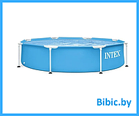 Каркасный бассейн Metal Frame круглый , интекс intex 28205NP плавательный для купания плавания семьи